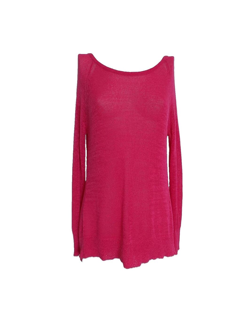 Bisou Bisou pink open back knit top or sweater size Medium
